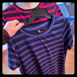 2 Uniqlo t-shirt dresses. L Pink blue navy